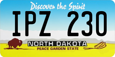 ND license plate IPZ230