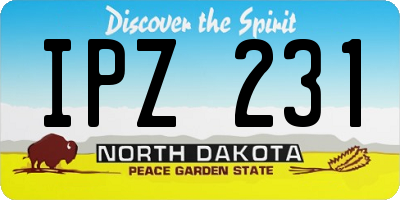 ND license plate IPZ231