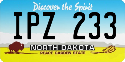 ND license plate IPZ233