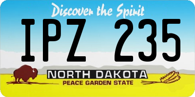 ND license plate IPZ235