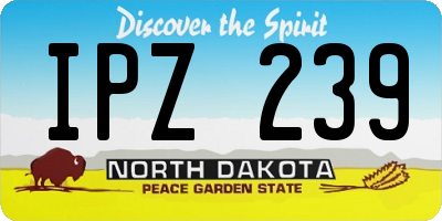 ND license plate IPZ239
