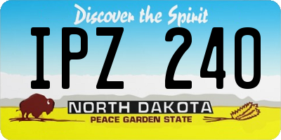 ND license plate IPZ240