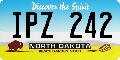 ND license plate IPZ242
