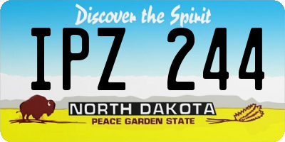 ND license plate IPZ244