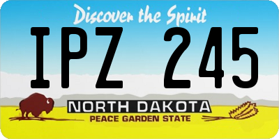 ND license plate IPZ245
