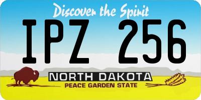 ND license plate IPZ256