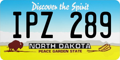 ND license plate IPZ289