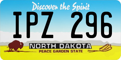 ND license plate IPZ296