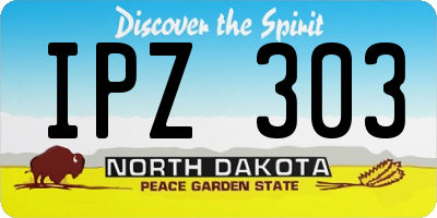 ND license plate IPZ303
