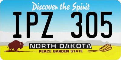 ND license plate IPZ305