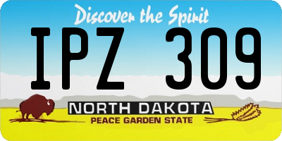 ND license plate IPZ309