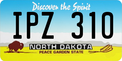 ND license plate IPZ310