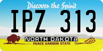 ND license plate IPZ313