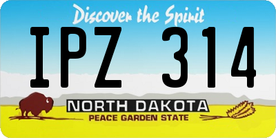 ND license plate IPZ314