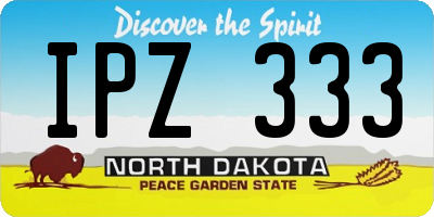 ND license plate IPZ333
