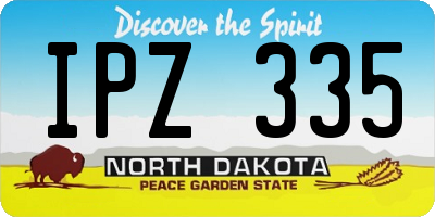 ND license plate IPZ335