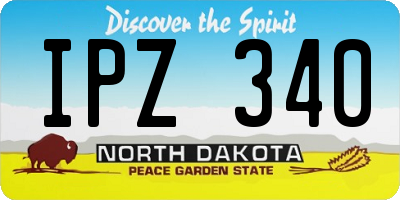 ND license plate IPZ340