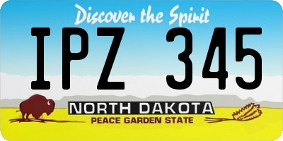 ND license plate IPZ345