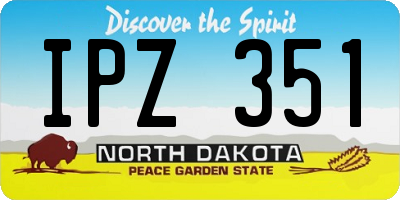 ND license plate IPZ351