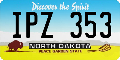 ND license plate IPZ353