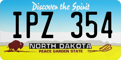 ND license plate IPZ354