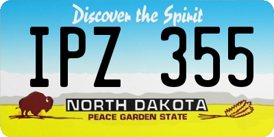 ND license plate IPZ355