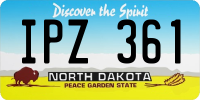 ND license plate IPZ361