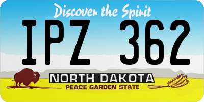 ND license plate IPZ362
