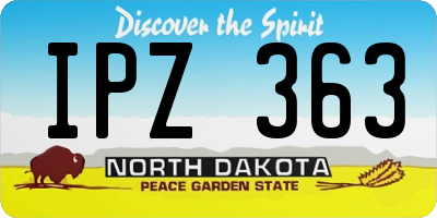 ND license plate IPZ363
