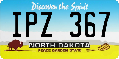 ND license plate IPZ367
