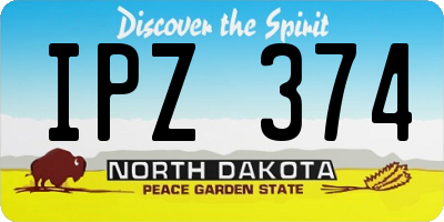 ND license plate IPZ374