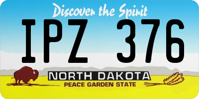 ND license plate IPZ376