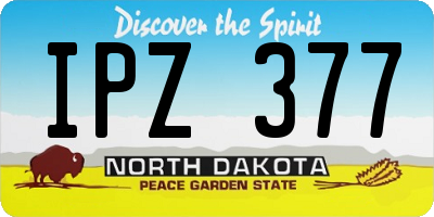 ND license plate IPZ377