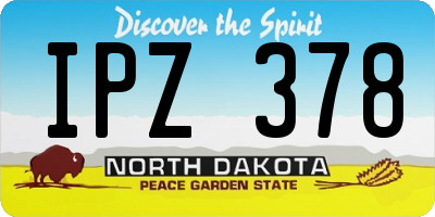 ND license plate IPZ378