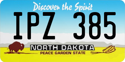 ND license plate IPZ385