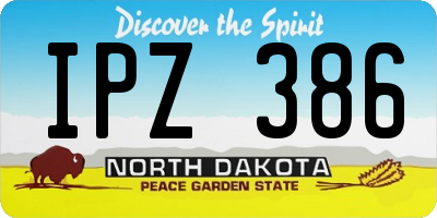 ND license plate IPZ386