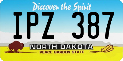 ND license plate IPZ387
