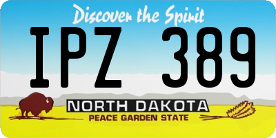 ND license plate IPZ389