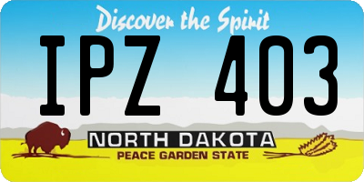 ND license plate IPZ403