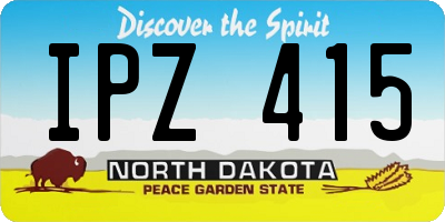 ND license plate IPZ415