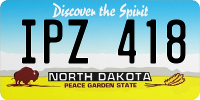 ND license plate IPZ418