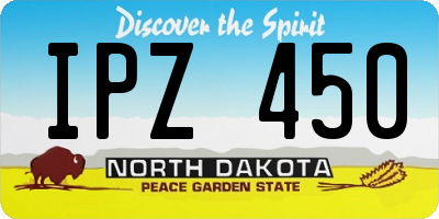 ND license plate IPZ450