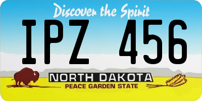 ND license plate IPZ456