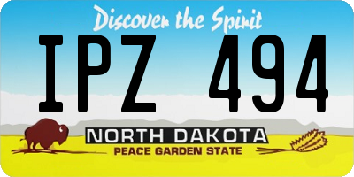 ND license plate IPZ494