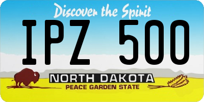 ND license plate IPZ500