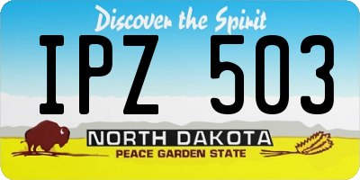 ND license plate IPZ503