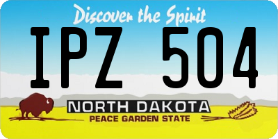 ND license plate IPZ504