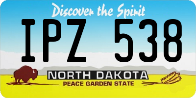 ND license plate IPZ538