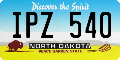 ND license plate IPZ540