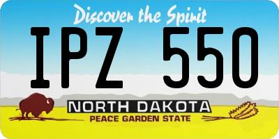 ND license plate IPZ550